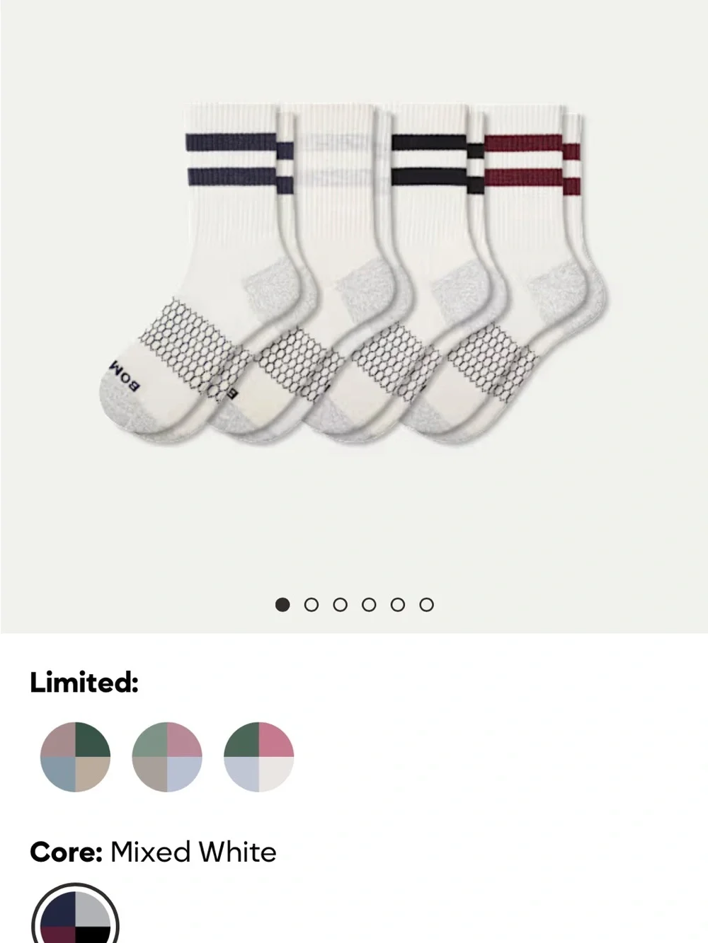 NEW Bombas women’s vintage stripe half calf socks mid weight size small